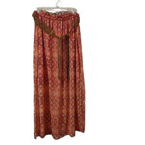 Faded Glory Women Maxi Long Skirt Sheer Color: Multi Size: L (12-14)